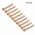 Uxcell M8x60mm Furniture Screw Hex Socket Machine Screws Zinc Plated Fasteners Bolts Full Thread Carbon Steel 15pcs