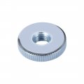 Uxcell Round Knurled Thumb Nuts Conector Lock Adjusting M10 Female Threaded Thin Type Blue Zinc Plating Pack Of 5