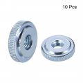 Uxcell Round Knurled Thumb Nuts Conector Lock Adjusting M10 Female Threaded Thin Type Blue Zinc Plating Pack Of 5