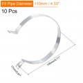 Uxcell 10pcs Split Ring Hanger Pipe Strap Fit 4-5 16 110mm Metal Clamps Ceiling Mount Bracket Support For Tube