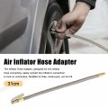 Flexible Stainless Steel 31cm 12 Tire Valve Connect Pipe Air Chuck Inflator Compressor Pump Extension Hose For Car Motorbike