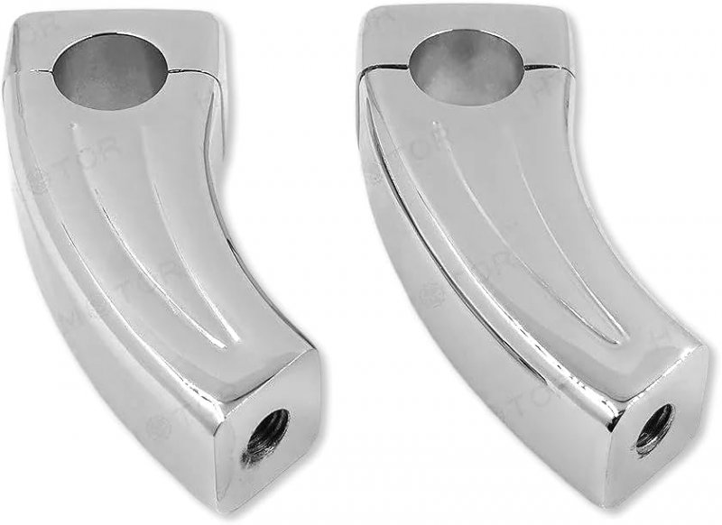 Chrome Handlebar Risers For 1 In Handlebars Boulevard Intruder Volusia V Star Vmax Billet Aluminum Pair
