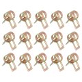15pcs Spring Band Type Action Fuel Silicone Vacuum Hose Pipe Clamp 6mm Low-pressure Air Clip For Automotive Oil Water Color 