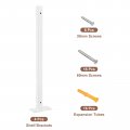 Uxcell Floating Shelf Brackets 4pcs 16 400mm Industrial Metal For Shelves Wall Mounted Supports White