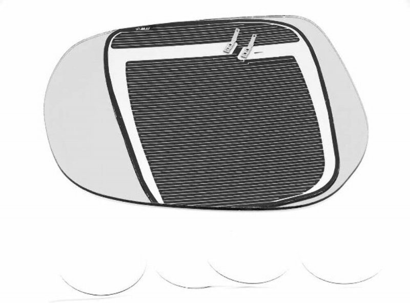 Fits 10-19 Lx Gx460 08-15 Lx570 Land Cruiser Right Passenger Convex Heated Mirror Glass Lens W Adhesive