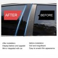 Replacement For Rav4 Pillar Post Decal Trim Qiilu Car Window Molding B Pillars Sticker Gloss Black Replacement 2020a 2021 10pcs