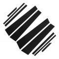 Replacement For Rav4 Pillar Post Decal Trim Qiilu Car Window Molding B Pillars Sticker Gloss Black Replacement 2020a 2021 10pcs