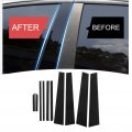 Replacement For Rav4 Pillar Post Decal Trim Qiilu Car Window Molding B Pillars Sticker Gloss Black Replacement 2020a 2021 10pcs