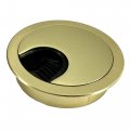 Desunia Satin Brass Metal Cable Grommet 2 Pieceincheslock Ininches Feature Withinchesbrushinches Opening For Management Of 