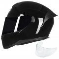 Full Face Motorcycle Helmet For Motocross And Street Bike Dot Certified 2 Visors Model 317 Gloss Black X Large 