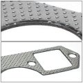 Aluminum Exhaust Manifold Header Gasket Set Compatible With 68-79 Cadillac Big Block Bbc Engines