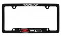 Chevy Corvette C6 Zo6 Black Coated Metal Bottom Engraved License Plate Frame 