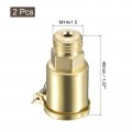 Uxcell Spring Grease Oil Cup Cap M14x1 5 Male Thread 3ml Copper Plating Machine Parts 2pcs