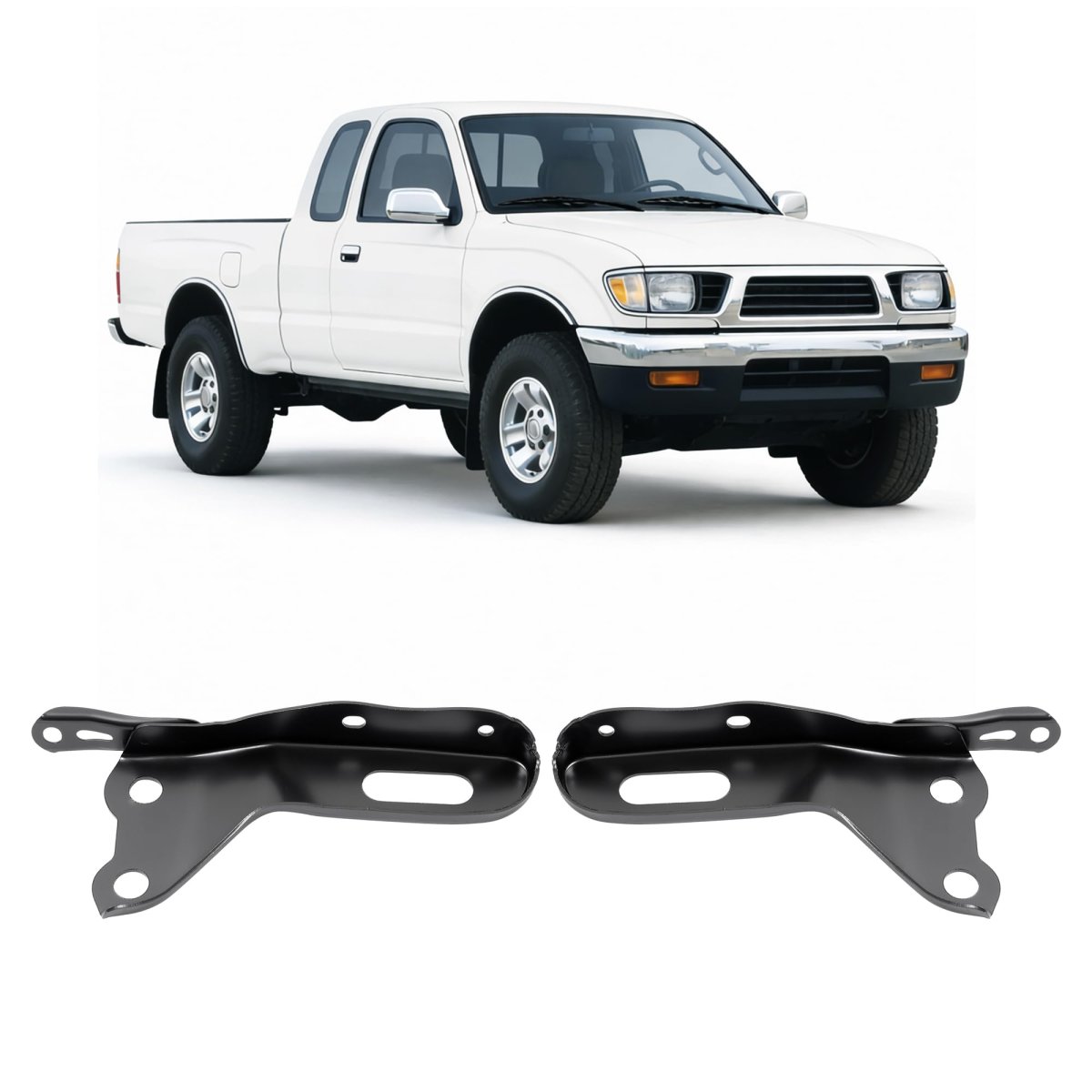 Front Bumper Brackets Pair For 1995 1997 Toyota Tacoma Dlx Sr5 Bl5139 Replacement To1067115 To1066115 52011ad010 52012ad010