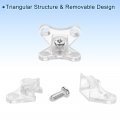 Uxcell 16pcs Removable Corner Brace Plastic Butterfly L Brackets Right Angle Support With Screws For Shelves Cabinets Wood