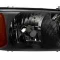 Hecasa Headlight Assembly Compatible With 1999-2007 Gmc Sierra 2500 3500 2000-2007yukon Xl Halogen Drl Headlamps Left Right