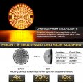 Vipmotoz 8-piece Combo Full Led Front Rear Turn Signal Tail Lights Parking Light Flasher Compatible With 1983-2016 Land Rover