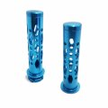 Httmt- Blue Diamond Hollow Out 22mm 7 8 Inch Handle Bar Hand Grip Compatible With H-d-davidson Cruiser Chopper And Japanese