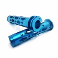 Httmt- Blue Diamond Hollow Out 22mm 7 8 Inch Handle Bar Hand Grip Compatible With H-d-davidson Cruiser Chopper And Japanese