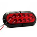 12 Pack Of Long Haul Red 6 Oval Surface Mount Stop Tail Turn Led W Black Bezel
