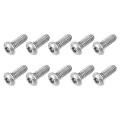 10pcs 6-32 X 3 8 Torx Security Machine Screws 304 Stainless Steel Button Head Bolt Tamper Resistant For Anti-theft Proof Silver 