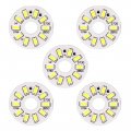 Uxcell Led Chip Bulb 300ma 5w 10 Leds 5730 Surface Mounted Devices Module Aluminum Board Pure White Super Bright 35mm Dia 5pcs