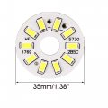 Uxcell Led Chip Bulb 300ma 5w 10 Leds 5730 Surface Mounted Devices Module Aluminum Board Pure White Super Bright 35mm Dia 5pcs
