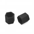 Uxcell 20pcs 15mm Black Silicone Car Tyre Wheel Hub Screw Cap Dust Cover Protector