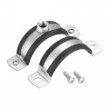 Uxcell Adjustable Pipe Bracket Clamp 2 50mm Wall Ceiling Mount Iron Strap Support 5pcs
