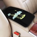 Sasquatch Bigfoot Trees Forest Car Armrest Cover Auto Center Console Pad Soft Cushion Handrail Box Universal Decoration