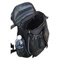 Badass Moto Gear Motorcycle Backpack Helmet Holder 7 Compartments Organizer Padded Hi Viz Reflective Piping 2 Water Bottle 