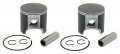 09-785-02 Piston Kits For Ski-doo 1999 To 2020 600 Non Ho And 500ss Sleds 2 Pack 020 Over Bore 76 5mm 