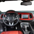 Red Center Console Dashboard Trim Cover For Dodge Challenger 2015 2023 Interior Accessories 4pcs Abs Plastic Glossy Decoration 