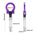 X Autohaux Purple Aluminum Alloy Front Bumper Trailer Ring Eye Towing Tow Hook Screw For Volkswagen Golf Gti