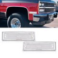 Front Side Marker Lights Assembly For Chevy Blazer Gmc Jimmy Ck R Pickup 1981 1991 Chrome Bezel Lamps Pair Clear Lens Orange 