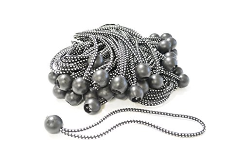 11 Black Bungee Tarp Balls 100 Pack