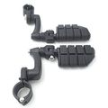 Xkh Group Motorcycle Black Adjustable Dually Highway P-clamps Large Footpeg Footrest For Yamaha V-star Roadstar Suzuki