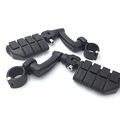 Xkh Group Motorcycle Black Adjustable Dually Highway P-clamps Large Footpeg Footrest For Yamaha V-star Roadstar Suzuki