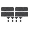 4pcs Flat Straight Brace Brackets 140mmx48mm Mending Bracket Plate 2mm Thick Metal Shelf Support Fixing Joining For Wood 