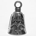 Guardian Bell This Bike Protected By Good Luck W Keyring Black Velvet Gift Bag Motorcycle Lead-free Pewter 