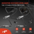 A-premium O2 Oxygen Sensor Compatible With Honda Accord 2008-2009 3 5l Upstream And Downstream 4-pc Set Replace 14517419