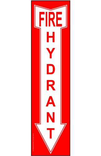 Compliancesigns Plastic Fire Hose Hydrant Sign 18 X 4 In With English Text Red