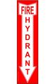 Compliancesigns Plastic Fire Hose Hydrant Sign 18 X 4 In With English Text Red 