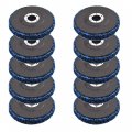 Waltyotur 5pcs 4-1 2 X 7 8 Bule Stripping Wheel Strip Discs Rust Remover Paint Removal Disc Blue Coloured For Angle Grinders
