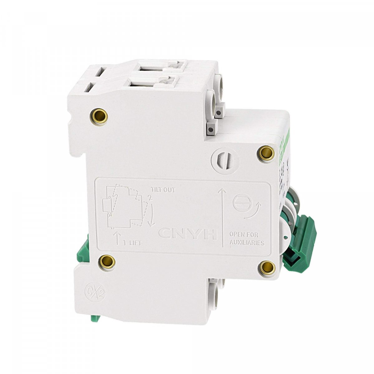 Miniature Circuit Breaker Dz47-63 2 Poles 1a 400v Din Rail Mount C1 D Curve