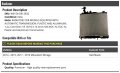 Radiator Compatible With 2014-2015 2017-2019 Mitsubishi Mirage With Automatic Transmission