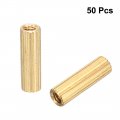Uxcell 50pcs Brass Round Straight Pcb Pillar Female Thread Standoff Spacer M2x3x12mm