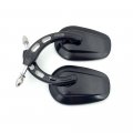 Httmt 398a- H-d Black Big Side Mirrors With Hollow-out Stem Compatible 1982-later All Models Except Vrscf 2014-later Flhtkse