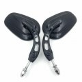 Httmt 398a- H-d Black Big Side Mirrors With Hollow-out Stem Compatible 1982-later All Models Except Vrscf 2014-later Flhtkse