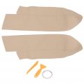 Front Door Panels Armrest Beige Leather Covers Replacement Fit For 2007-2012 Honda Cr-v 1 Pair Left Right 